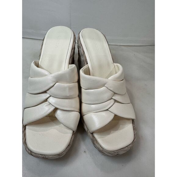 Vince Ivory Gilian Espadrille Wedge Slide Sandal (Women) size 8.5 - Picture 2 of 8